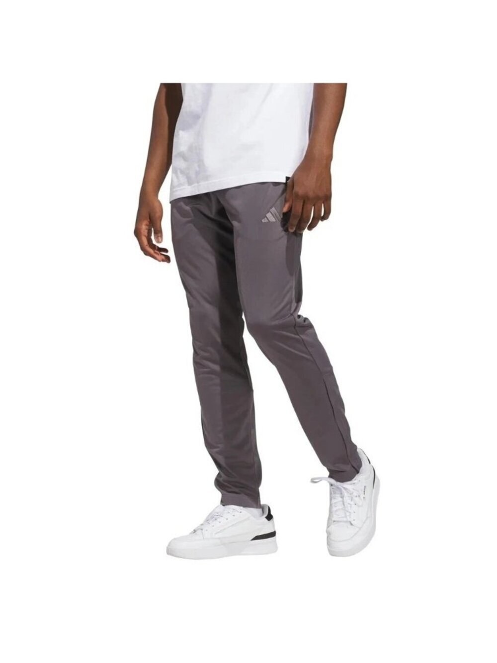 Adidas Men's M Tricot Track Pants Ankle Zip Gray Polyester L1545